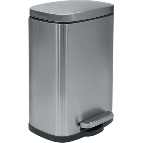 Poubelle à pédale Inox AKIRA 5L Brossé Spirella (1/5)