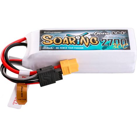 Gens ace G-Tech Soaring 2700mAh 14.8V 30C 4S1P LiPo XT60 (1/5)
