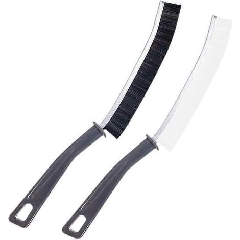 Lot de 2 brosses de nettoyage pour joints, outils de nettoyage pour les rainures et les petits joints des portes et fenêtres, brosse de nettoyage multifonctionnelle pour les rainures et les fentes de  (1/5)