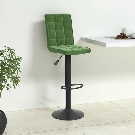 vidaXL Tabouret de bar Vert foncé Velours (1/5)