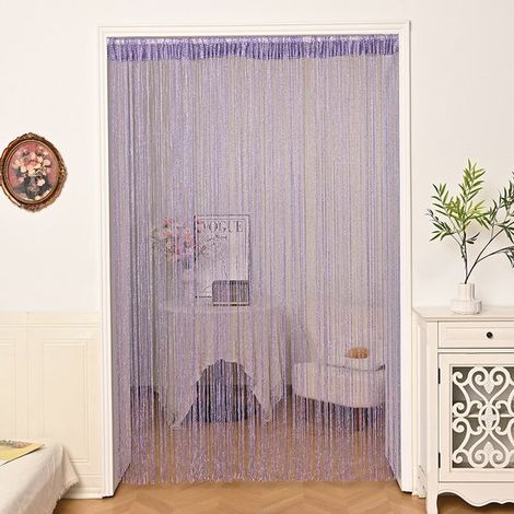 Joli rideau de porte décoratif, rideau séparateur de pièce 200 x 100 cm, rideau simple, idéal pour le salon, le bureau, la chambre, comme décoration de porte, comme séparateur de pièce et pour la déco (1/5)