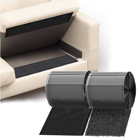 Cinta adhesiva de velcro para coser, de 11 cm x 6 m, 110 mm de ancho, resistente, para telas. Ideal para evitar que cojines de sofá y colchones se deslicen. Aplicaciones para el hogar y la oficina. (1/5)