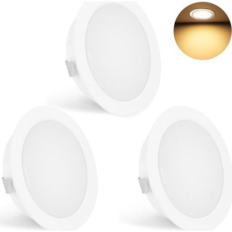 Spot LED Encastrable 230V 3W 3000K IP44 Spotsplafond 55-58mm 3PCS Blanc (1/5)