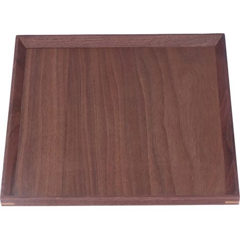 Plateau de service carré en noyer noir style rétro chinois pour table (1/5)