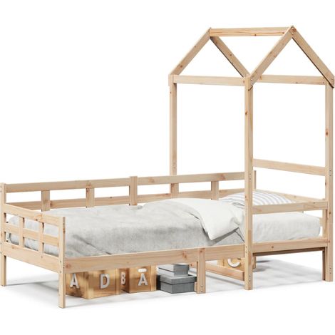 Maison Exclusive - Tagesbett mit Dach 80x200 cm Massivholz Kiefer