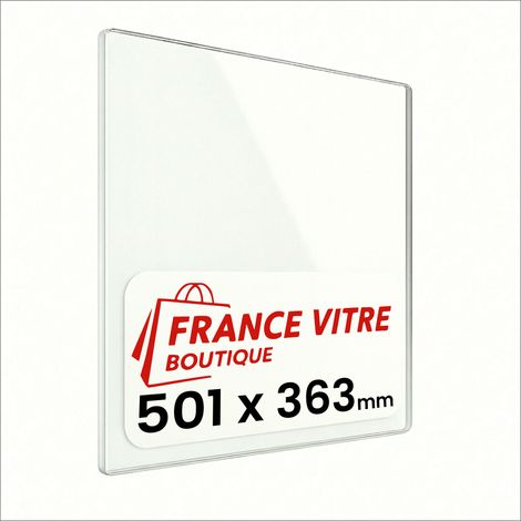 501 x 363 x 4 mm - Vitre de cheminée pour insert et poêle à bois - verre de rechange - France Vitre - jusqu'à 800°C - 363 x 501 x 4 mm (1/5)