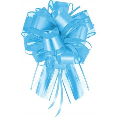 Nœud papillon bleu pour cadeaux, anniversaire, baptême, 20 cm (1/3)