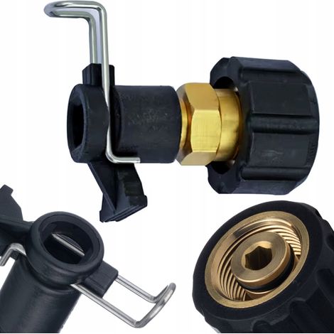 Adattatore M22 – Presa 8 mm  Compatibile con Idropulitrici Bosch AQT, Black+Decker, Stanley, Stiga  Filettatura M22 x 1,5 mm (1/5)