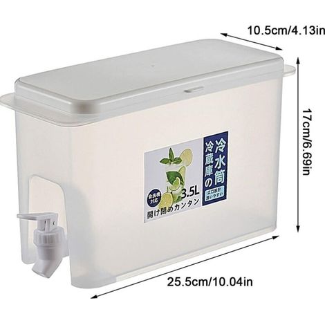 Distributeur de boissons avec robinet 3,5 litres Distributeur de boissons Pichet pour bouteille de jus de fruits - Fontaine à eau Cocktail Jus Alcool (1/3)