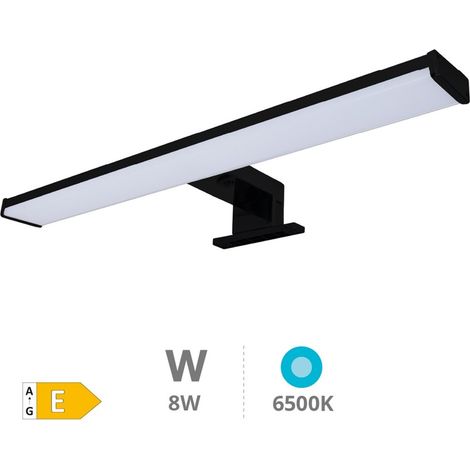 Laksa LED-Wandleuchte fürs Badezimmer, 8 W, 6500 K, IP44, schwarz