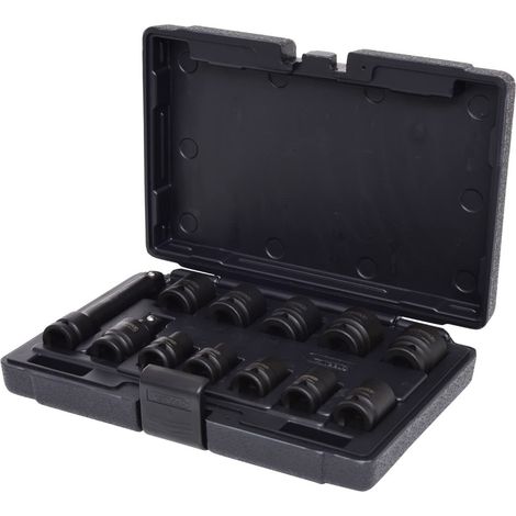 KS Tools 515.0112 Serie di Bussole Esagonali per Avvitatori ad Impulsi, Corte, 12 Pezzi, 10-24 mm, 1/2" (1/3)