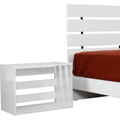 Table de nuit blanc brillant Marka 60cm (1/5)