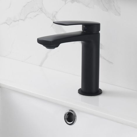 Kibath Grifo de Lavabo monomando UGO acabado NEGRO mate fabricado en latón (1/5)