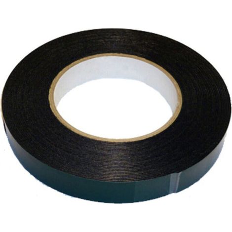 Ruban adhesif double face mousse multisurface noir 25 mm x 10 mètres