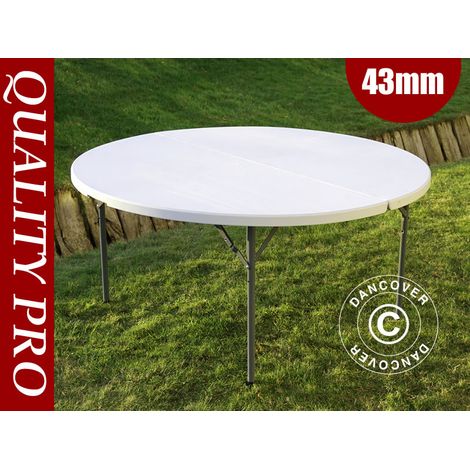 Tavolo pieghevole Ø154cm, Grigio chiaro (1 pz.) (1/5)