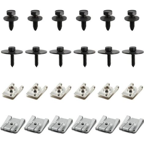 Juego de 24 clips para la parte inferior del motor, compatible con Mercedes Clase E W211 W207 W211 W203 W204 W205 W221 (1/5)