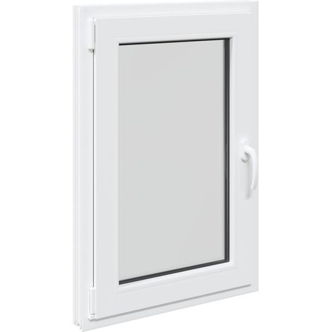 Ventana de sótano RISOR 60 x 80 cm PVC y vidrio Blanco vidaXL