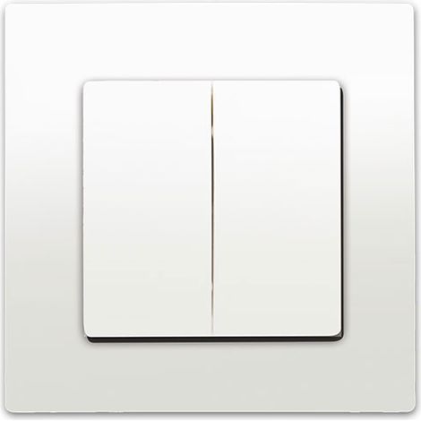 SIEMENS Double va-et-vient Blanc Delta Viva + Plaque Blanc