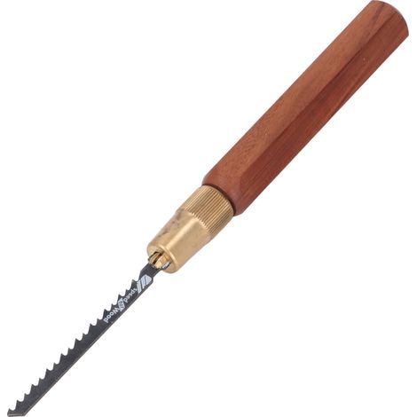 Scie à main compacte pour bois, poignée hexagonale en bois, lame détachable précise, portable pour camping, avec 5 lames (1/5)