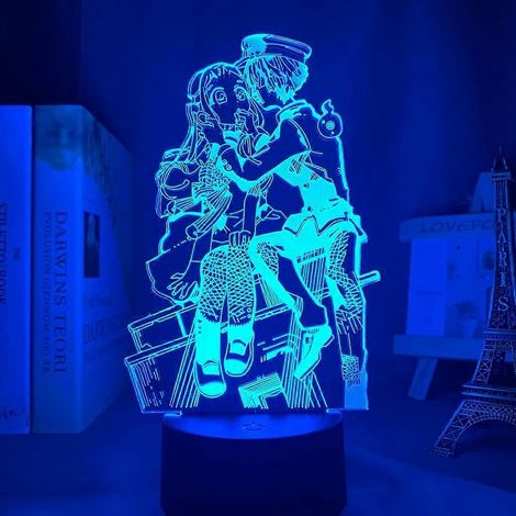 Großes SCSYV LED-Nachtlicht Manga Toilet Bound Hanako Kun Minamoto Kou für Schlafzimmerdekoration, farbenfrohes Nachtlicht, 3D-Anime-Lampe Minamoto Kou (Farbe: (1/4)