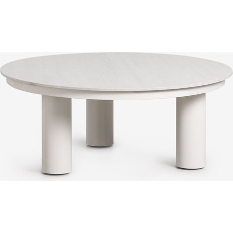 Tavolino da giardino rotondo Ø80 cm in pietra sinterizzata e alluminio Umeko SKLUM            