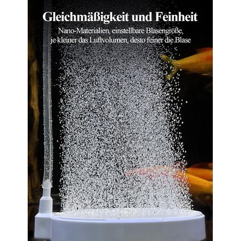 Diffuseur d'Air pour Aquarium Disque de Bulle d'Oxygène Nano Atomiseur Ultra-Silencieux pour Bassin et Aquarium