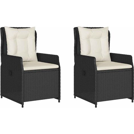 Maison Exclusive - Sillones de jardín reclinables 2 uds ratán sin