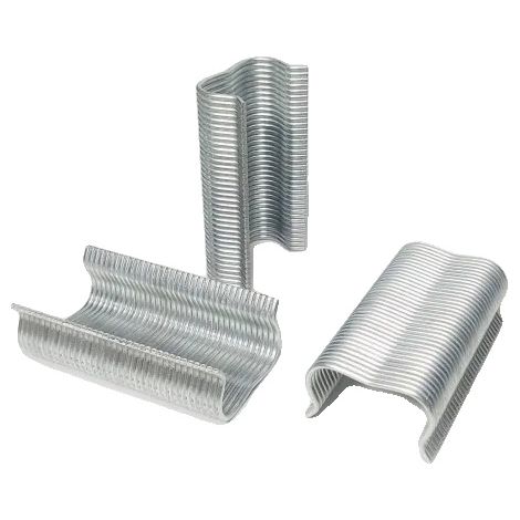Agrafe de tuyau goutte à goutte, acier galvanisé, épaisseur de fil 1,97 mm, compatibilité de diamètre 12 mm à 16 mm, modèle de agrafeuse Agrifast Mod 141, quantité par boîte 1080 unités (1/5)