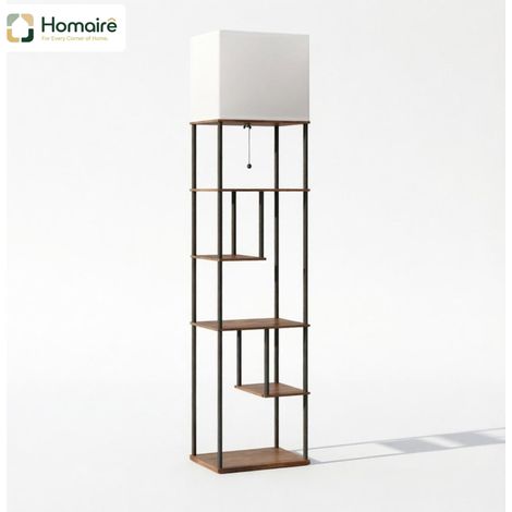 Lampadaire beige et métal de 40 x 29 x 171 cm HOMAIRE (1/5)