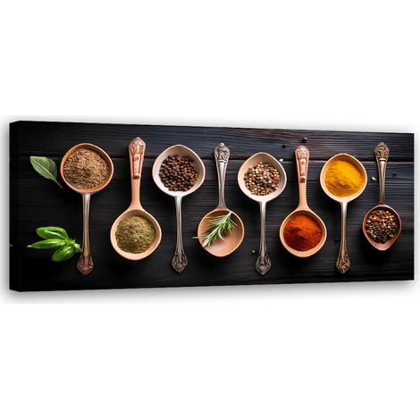 Tableau déco Épices de cuisine de restaurant 90x30 (1/5)