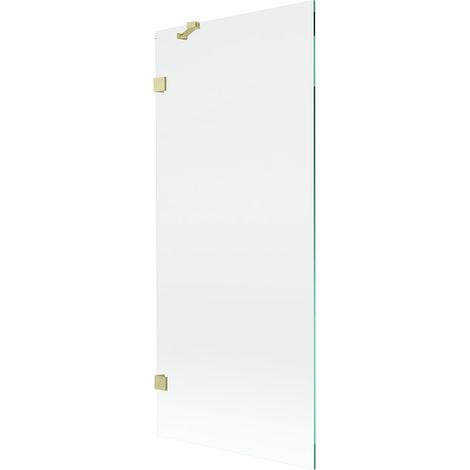 Mexen Lunar mampara de ducha de 1 hoja 80 x 150 cm, transparente, dorado cepillado - 897-080-000-55-00 (1/5)