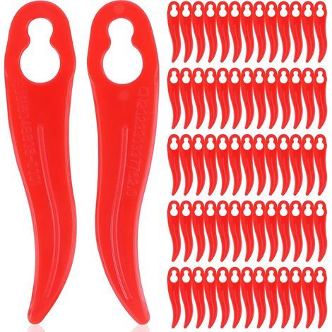 Lames plastique pour coupe-bordure, lot de 120 pièces compatibles avec modèles sans fil Einhell et Bosch (1/3)