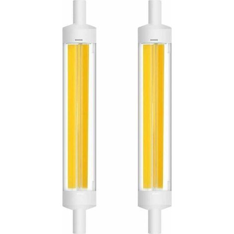 R7S 15W 118mm COB LED-Lampe mit linearem Glühfaden, 360 Grad J118 Projektorlampe, 1200LM entspricht einer 120W Halogenlampe, kaltweiß (6000K-6500K) (2er-Pack) [Energieklasse A++] (1/5)