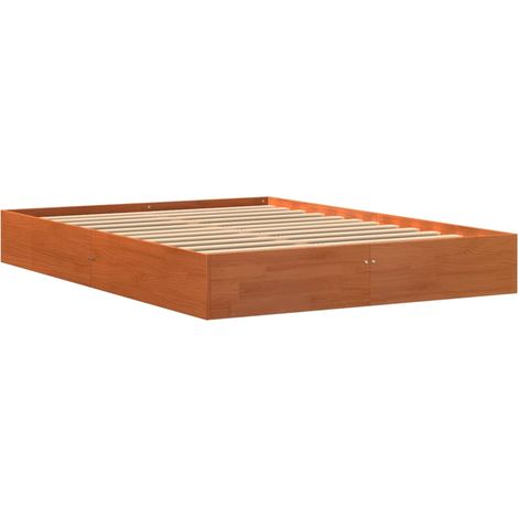 Estructura de cama sin colchón madera maciza marrón 120x190 cm vidaXL