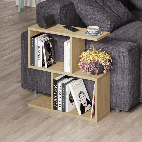 Decortie Homemania Modern Seite Ende Couchtisch Eiche Mehrzweck H 60cm 5 Etagen - Oak