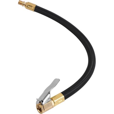 Tuyau Extension Gonfleur de Pneu, 32cm Tuyau de Gonflage de Pneu Clip-on Adaptateur de Mandrin de Pompe à Pneu pour Un Gonflage Rapide pour Voiture Moto Vélo Entretien (1/5)