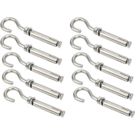 10 crochets d'ancrage en acier inox pour installations médicales et télécoms, fixation durable