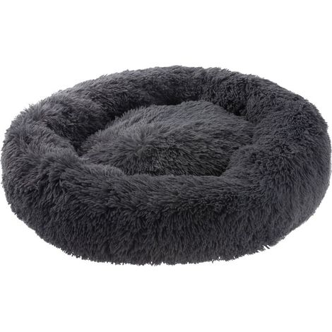 Coussin rond pour chien donut – Antidérapant, moelleux, lavable – 60 cm de diamètre, 20 cm de hauteur – Polyester, points PVC, remplissage polypropylène – Petstuff