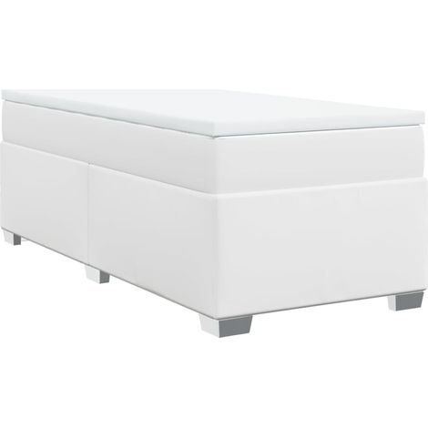 Maison Exclusive - Boxspringbett mit Matratze Weiß 80x200 cm Kuns
