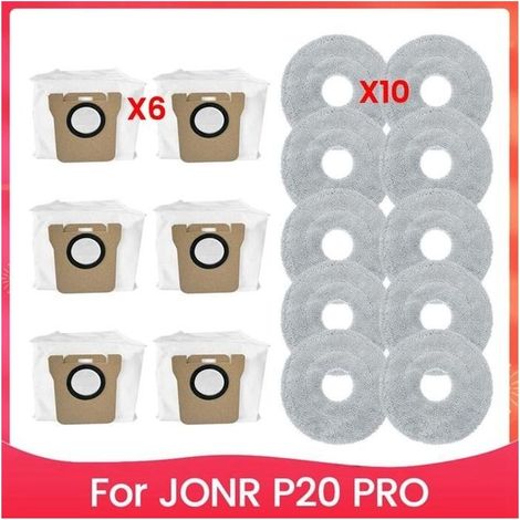 Pour Aspirateur JONR P20 PRO Pièces de Rechange Chiffon de Nettoyage Sac à Poussière Accessoires
