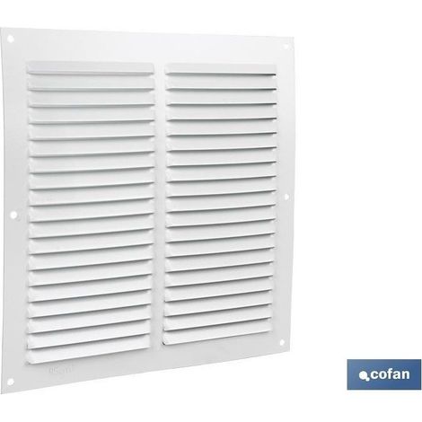 Pack de 5 grilles de ventilation en aluminium blanc 20 x 20 cm