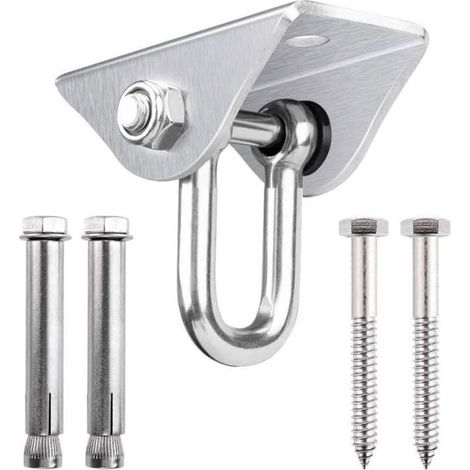 Hook of Ceiling in stainless steel Rotary to 360° for Wood of concrete, hamac, Chair of veranda, balanoire, Yoga and More of 4 (1/5)
