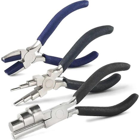 Pince à moulurer les fils métalliques, antirouille, pince à bijoux à 6 sections, bec rond (1/5)