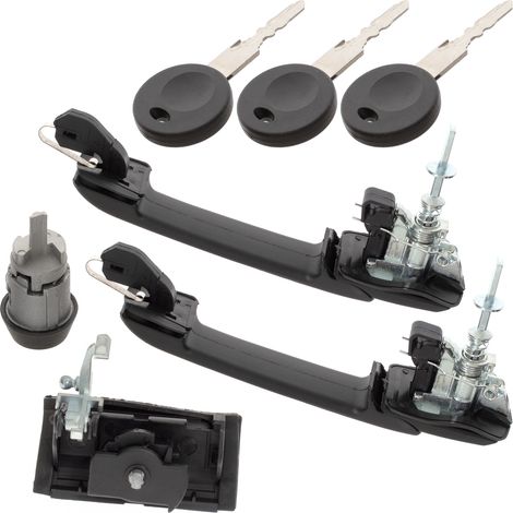Juego de 2 manijas de puerta + interruptor de encendido + cerradura de maletero para VW Golf III 91-98 (1/5)