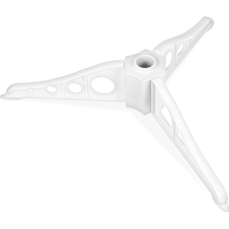 Pied de sapin de Noël blanc de rechange pour un faux support de sapin de Noël, support pour pied de sapin de Noël, support universel, 15 cm, en plastique (1/5)
