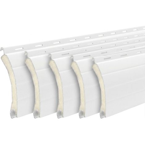5 stecche in alluminio forate per tapparella 42 x 1450 mm – bianco RAL 9010