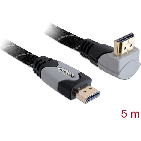Delock cable high speed hdmi with ethernet angled a-a / male-male 5 m