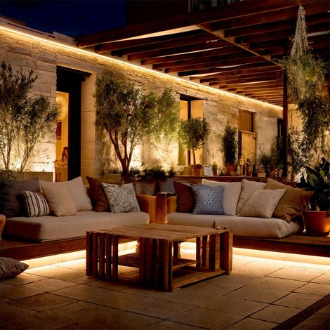 Bobina 50m Striscia LED Neon Regolabile 220V Bianco Caldo Semicircolare 180 7.5W/m IP67 Taglio 100cm 3000K Bianco Caldo