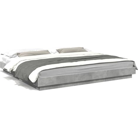 Maison Exclusive - Estructura cama con luces LED madera gris horm (1/5)