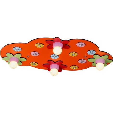 Plafoniera arancione per BAMBINI BLOOM CR 24-002-04-141